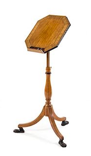 A George III Satinwood Music Stand Height 46 1/2 inches.