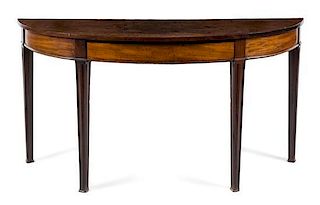 * A George III Mahogany Console Table Height 33 x width 68 x depth 20 inches.