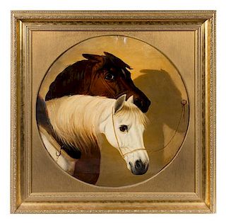 John Frederick Herring, Jr., (British, 1815-1907), Two Horses