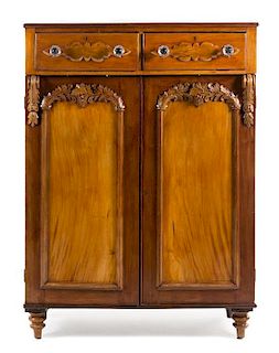 A Cape Victorian Stinkwood Cabinet Height 61 1/2 x width 45 x depth 18 1/2 inches.