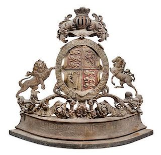 An English Cast Iron Royal Warrant Height 46 x width 49 x depth 22 inches.