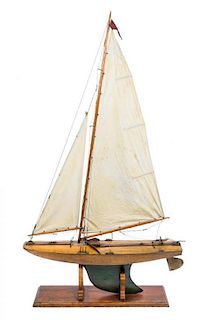 An English Model of a Sailboat Width 29 inches.