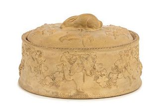 A Wedgwood Caneware Tureen Width 9 inches.