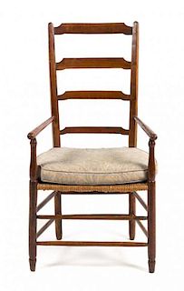 * An American Ladder Back Armchair Height 41 inches.