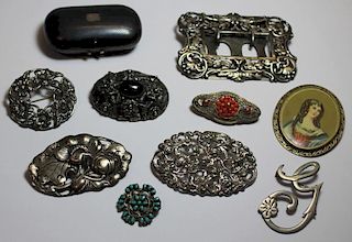 SILVER. Antique and Vintage Brooch and Accessory