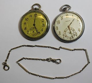 JEWELRY. Elgin and Waltham Pocket Watches.