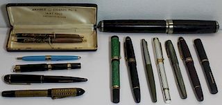 Grouping of Vintage Fountain and Ball Point Pens.