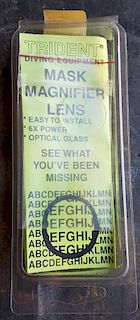 Trident diving mask magnifier lens.          Item G41
