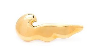 An 18 Karat Yellow Gold 'Dove' Brooch, Paloma Picasso for Tiffany & Co., Circa 1981, 7.50 dwts.