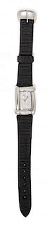 A Stainless Steel and Diamond 'Medea' Wristwatch, Dunay,