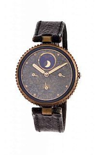 A Bronze and Meteorite Ref. G2940.7 Calendar Moonphase Gefica Safari Wristwatch, Gerald Genta, 31.05 dwts.