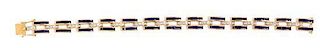 An 18 Karat Yellow Gold, Sapphire and Diamond Link Bracelet, 13.30 dwts.