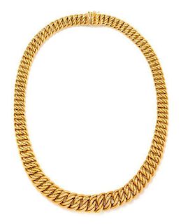 * A 14 Karat Yellow Gold Necklace, Italian, 29.70 dwts.