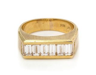 An 18 Karat Yellow Gold and Diamond Ring, Kurt Wayne, 6.20 dwts.