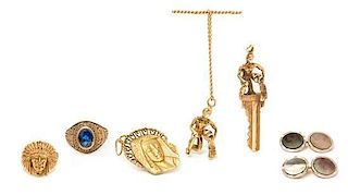 A Collection of Yellow Gold Jewelry, 33.10 dwts.