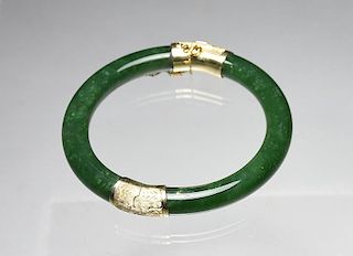 Good spinach green jade bangle bracelet