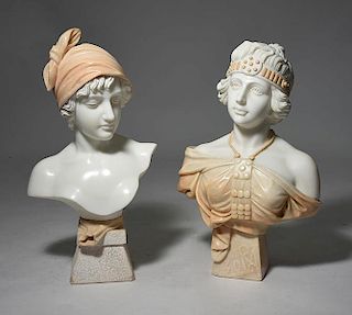 Two Carved Marble Busts