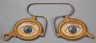 American Iron and Terracotta Optometrist's Trade Sign, early 20th c., H.- 14 1/4 in., W.- 35 1/8 in., D.- 1 1/8 in. Provenanc