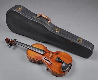 American John Friedrich Violin, 1883, New York, the interior label reading "John Friedrich, fecit, New York, 1883," in a fitt