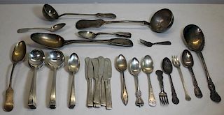 SILVER. Assorted Grouping of Silver Flatware and