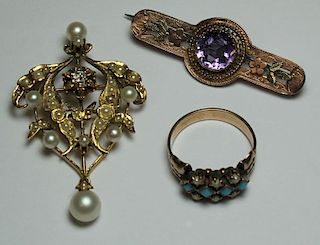JEWELRY. Antique and Vintage Jewelry Grouping.