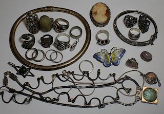 JEWELRY. Assorted Vintage and Sterling Jewelry.
