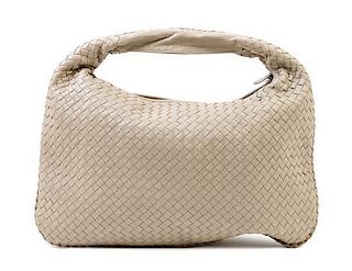 A Bottega Veneta Taupe Intrecciato Large Hobo Bag, 18" x 12" x 1.5"; Strap drop: 6".