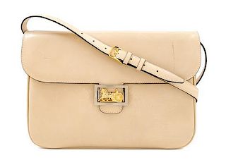 * A Celine Cream Vintage Shoulder Bag, 11.5" x 8.25" x 1.5"; Strap drop: 19".