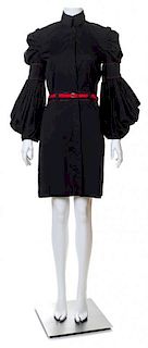 A Boudicca Black Cotton Shirt Dress, No size.