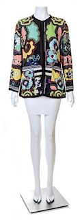 An Etro Multicolor Silk Jacket, Size 44.