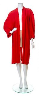 A Mary Ann Restivo Red Kimono, No size.