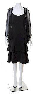 A Norman Norell Black Silk Dress, No size.