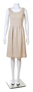 A Norman Norell Oatmeal Wool Sleeveless Dress, No size.