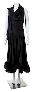 A Pauline Trigere 1960s Black Silk Dress,