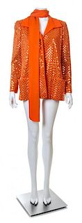 A Norell 1960s Orange Wool Jacket, No size.