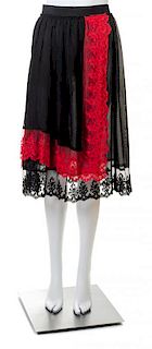A Comme des Garcons Black Lingerie Skirt, Size small.