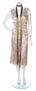 A Prada Silk Floral Sleeveless Dress, Size 42.