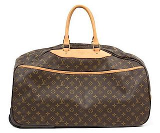 A Louis Vuitton Monogram Canvas Eole 50 Rolling Travel Bag, 19" x 11.5" x 12"; Handle drop: 4.5".