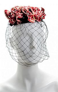 A Bes-Ben Black Silk Butterfly Hat,