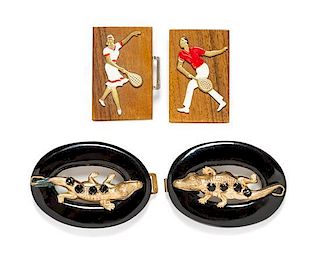 A Pair of Whimsical Belt Buckles