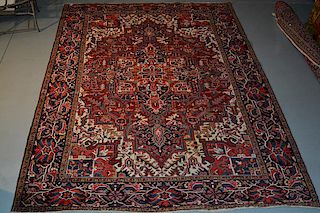 Heriz wool oriental rug, 8'10" x 11'11"