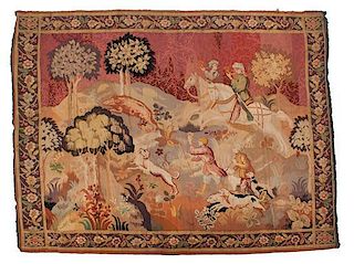 A Continental Tapestry 8 feet 3 inches x 6 feet 7 3/4 inches.