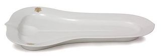 A Continental White Porcelain Venison Haunch Platter Length 24 inches.
