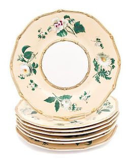 Seven Copeland & Garrett Porcelain Cabinet Plates Diameter 9 3/4 inches.