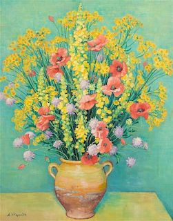 Andre Vignoles, (French, b. 1920), Flowers
