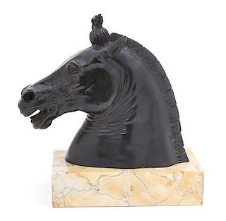 An Italian Bronze Copy of The Medici Riccardi Horse Height 8 3/4 inches.