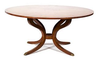 A Dessin Fournir Table Height 29 1/2 x diameter 64 inches.