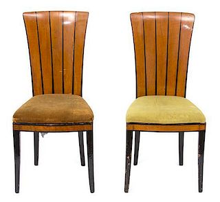 A Pair of Eliel Saarinen Cranbrook Side Chairs Height 37 1/2 inches.