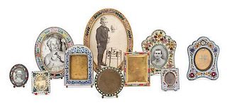 A Collection of Italian Micro-Mosaic Frames Largest height 5 1/2 x width 4 inches.