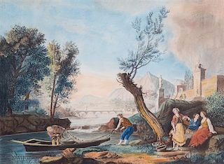 A Color Engraving after Claude Joseph Vernet 13 x 18 inches.